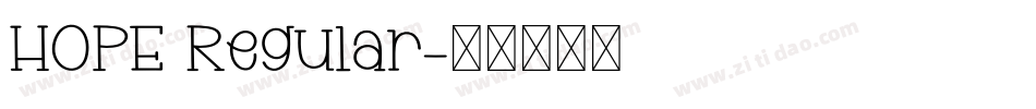 HOPE Regular字体转换
